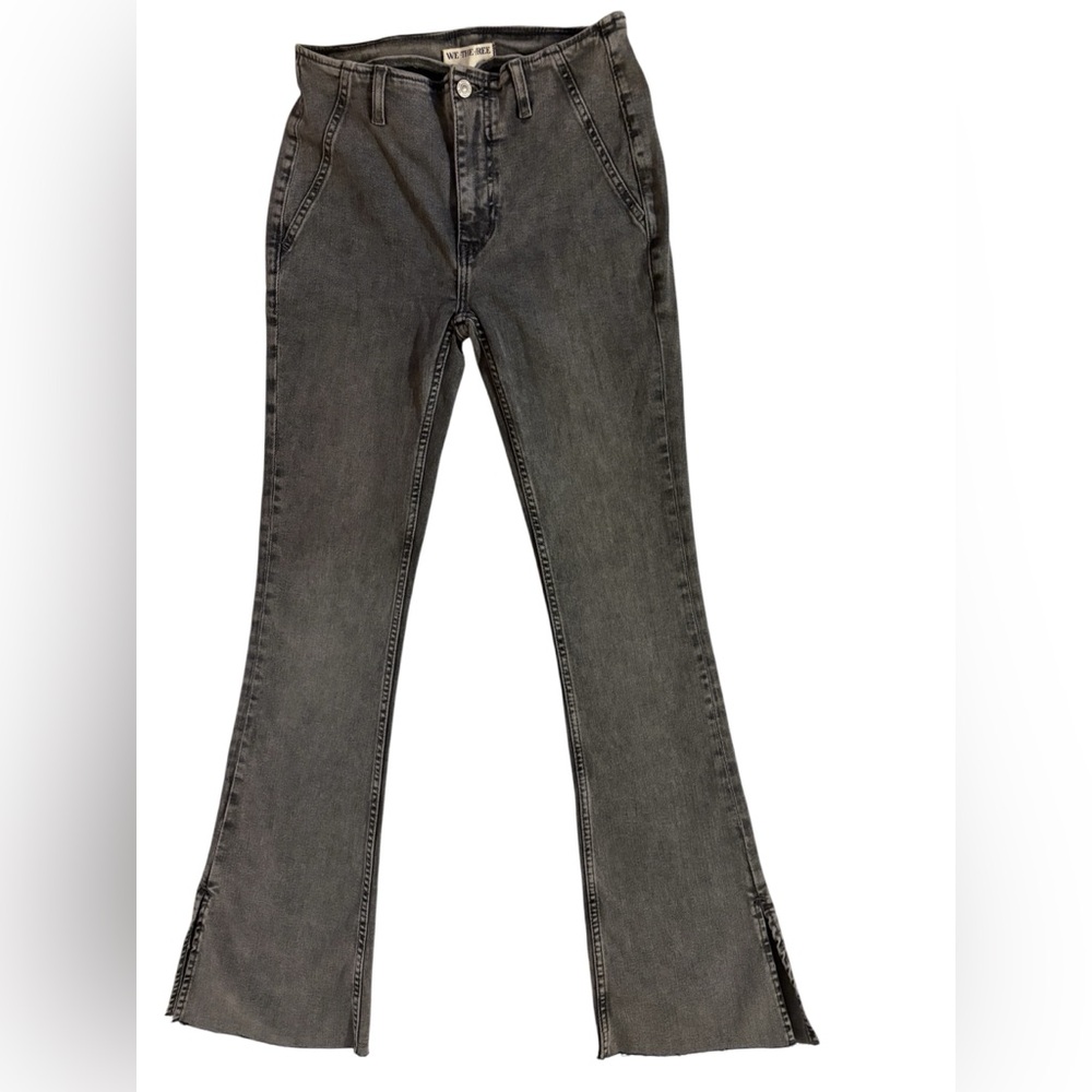 Free People Level Up Slit Slim Flare Jeans